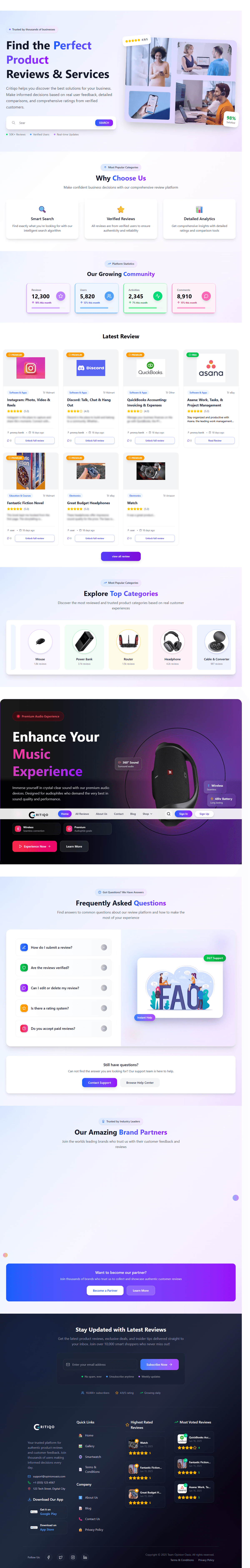 Critiqo - Product Reviews Platform (Group Project)