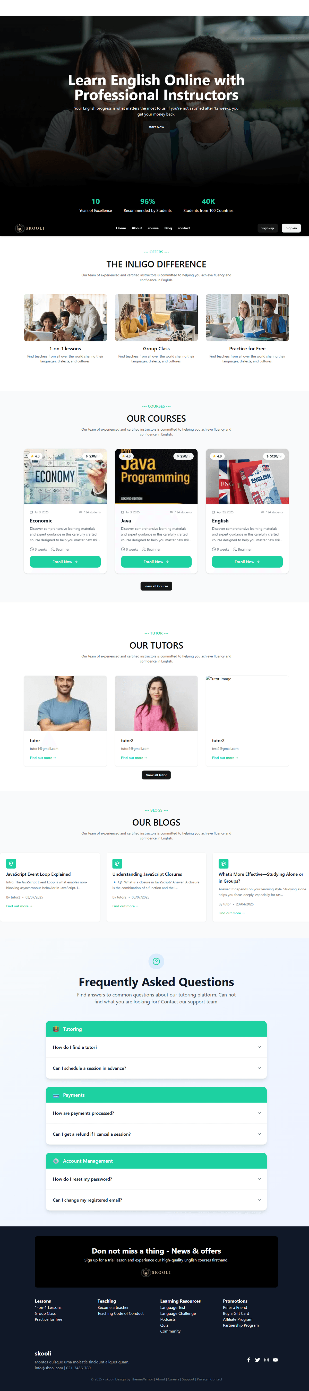 Skooli - Online Tutoring Platform