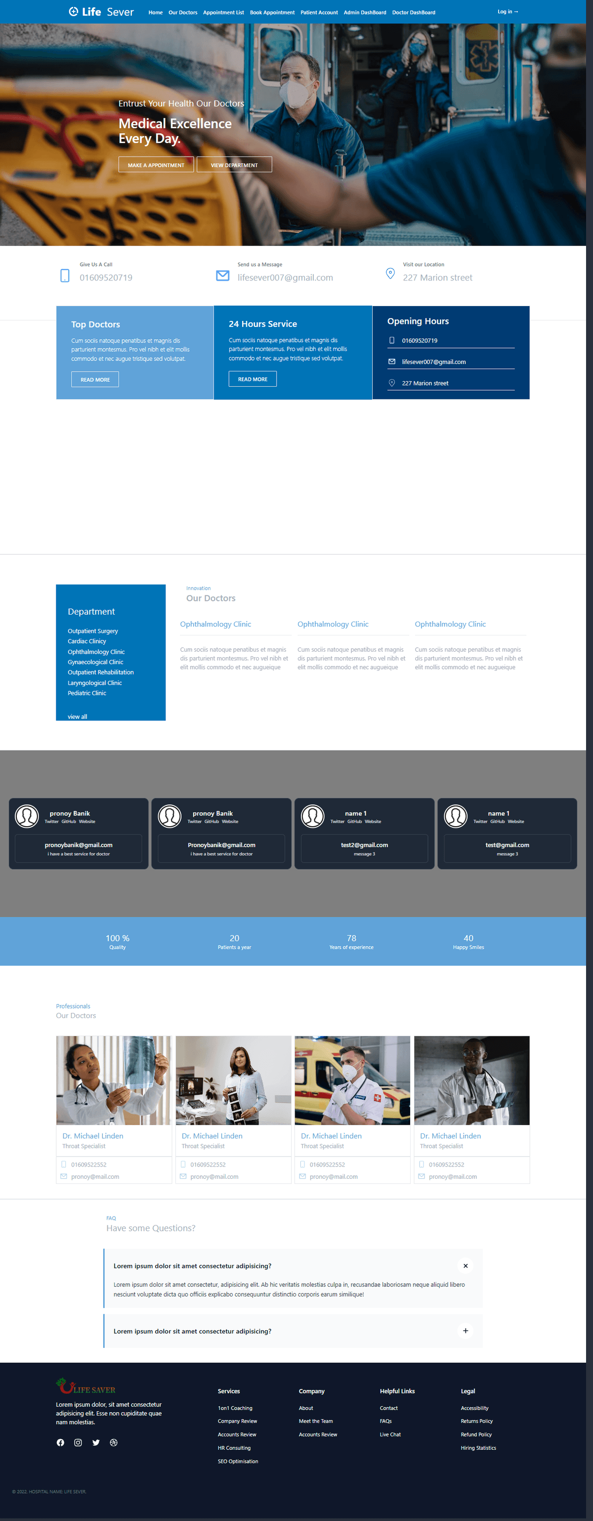 Lifesaver - Online Hospital Management System